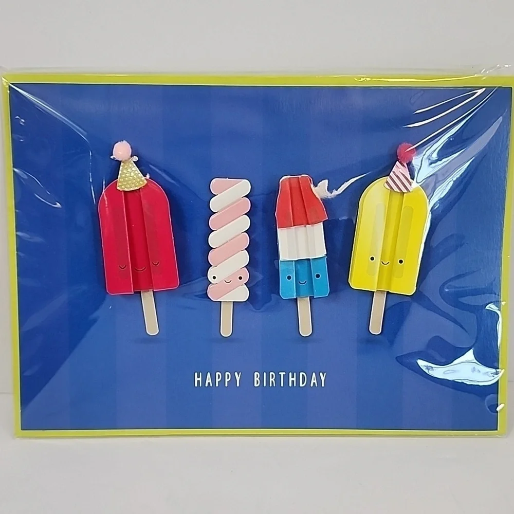 Birthday Card Set of 5x (five) Decorative Hair Clips Burgoyne KJS Industries In